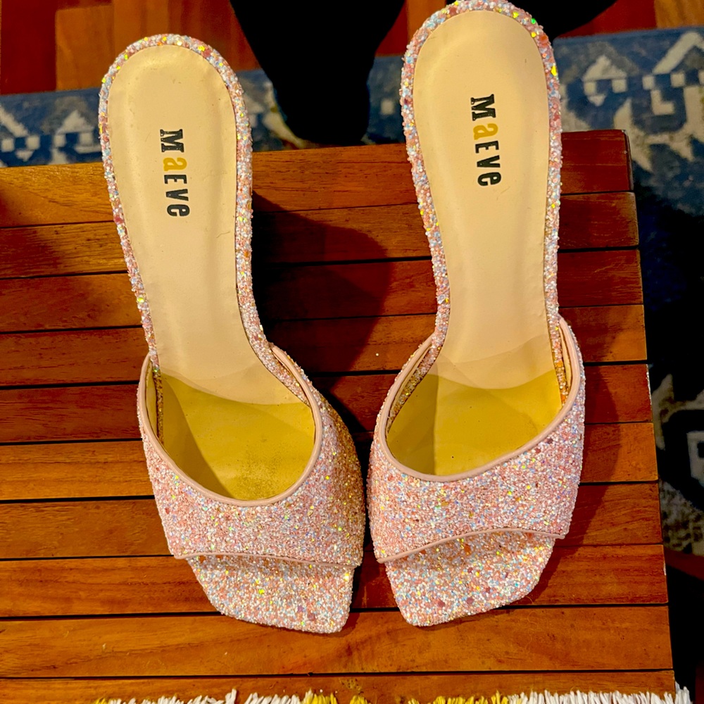 Anthropologie peep toe heels